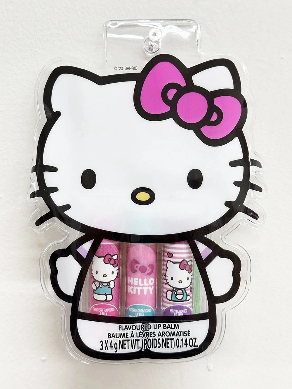 Hello Kitty Snap Pouch 3-Pack of Lip Balm